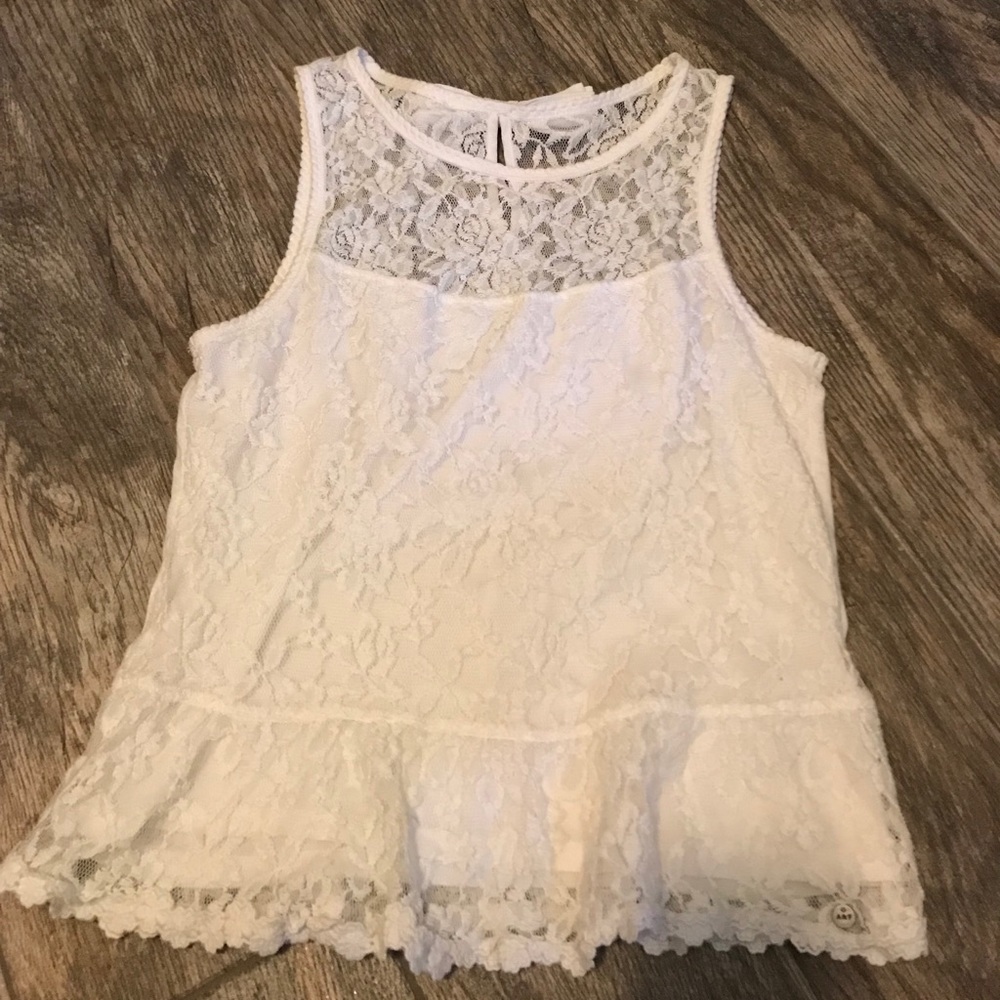 Abercrombie White Lace Tank Size XS